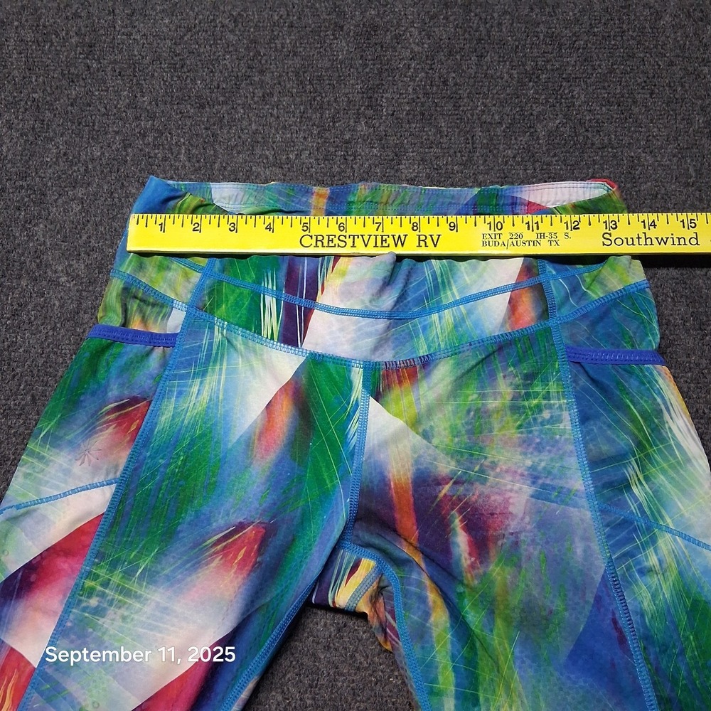Athleta Tropea Dobby Be Free Knicker Abstract Tropical Leggings Size‎ Small - Picture 6 of 9